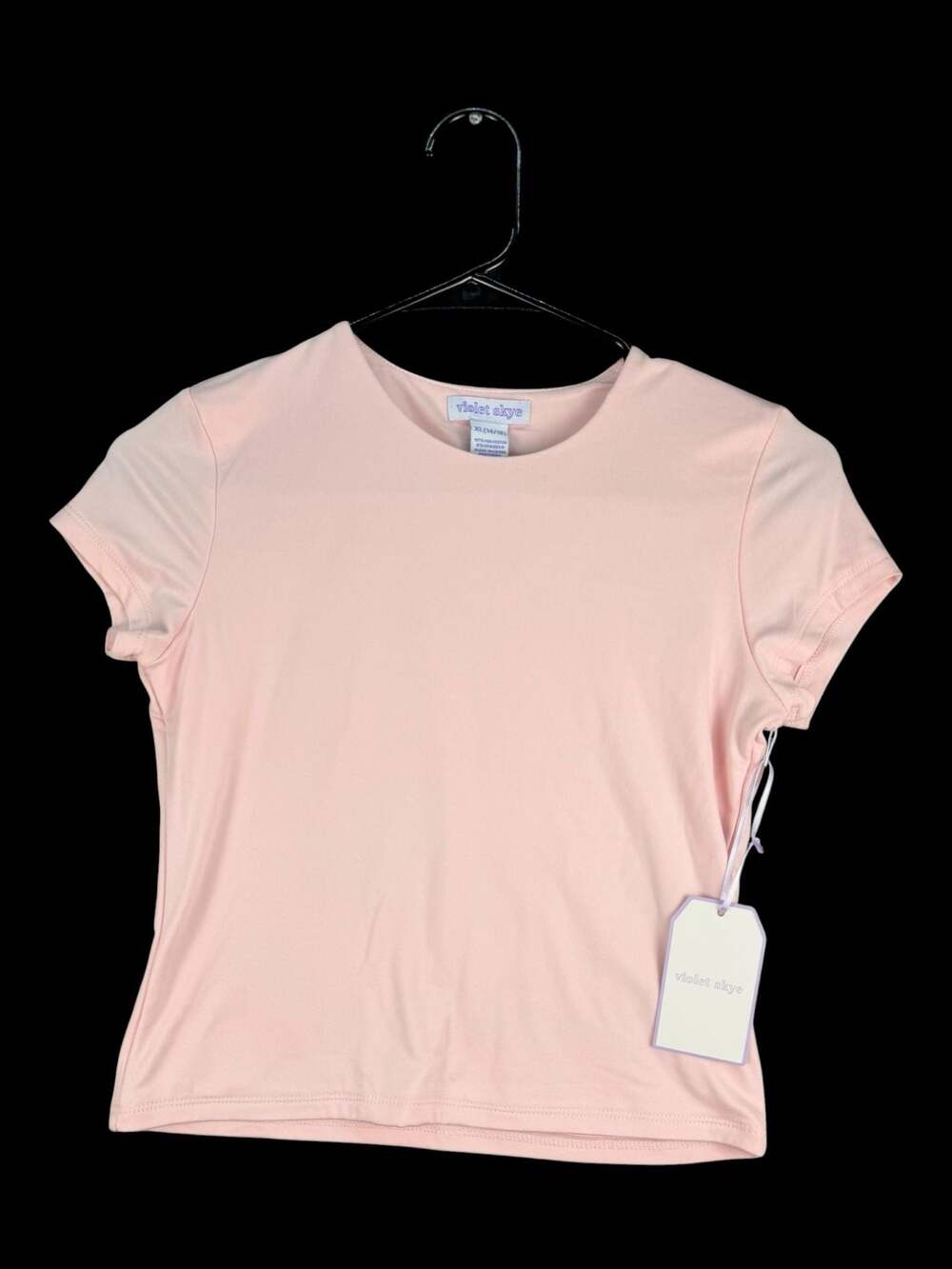violet skye girls light pink crewneck short sleeve tee